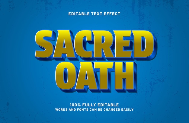 sacred oath editable text effects with a knight and kingdom theme