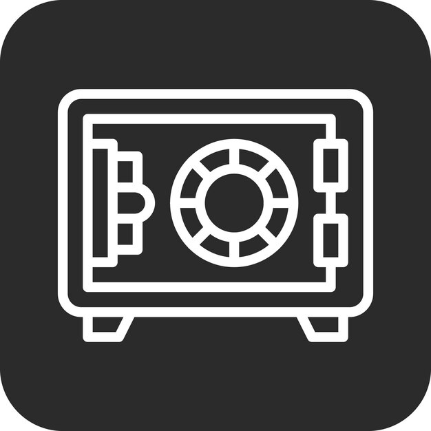 Safe Box vector icon illustration of Hotel Management iconset