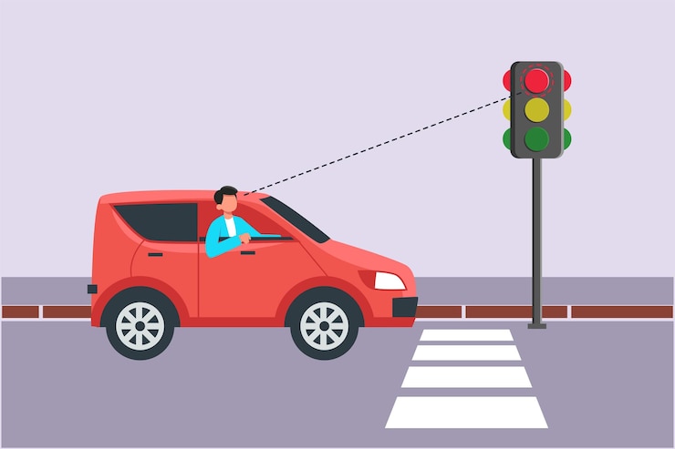 Vector safety and transport concept colored flat vector illustration isolated