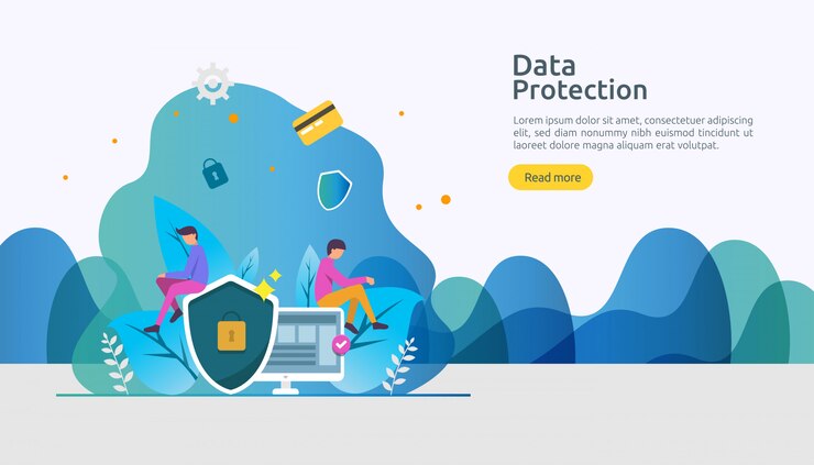 Vector safety network security and confidential data protection with people character