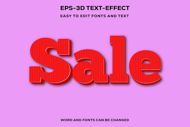 Sale 3D Text Effect