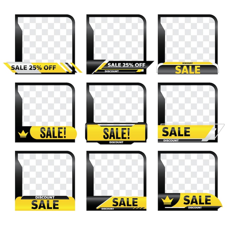 sale product frame promotion tag design for marketing