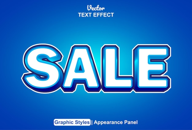 Sale text effect with graphic style and editable