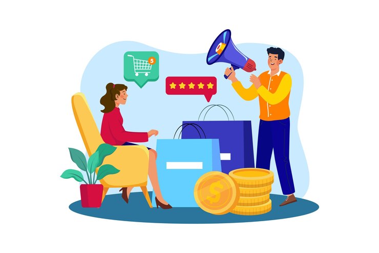 Vector sales representatives promote and sell advertising space to potential clients