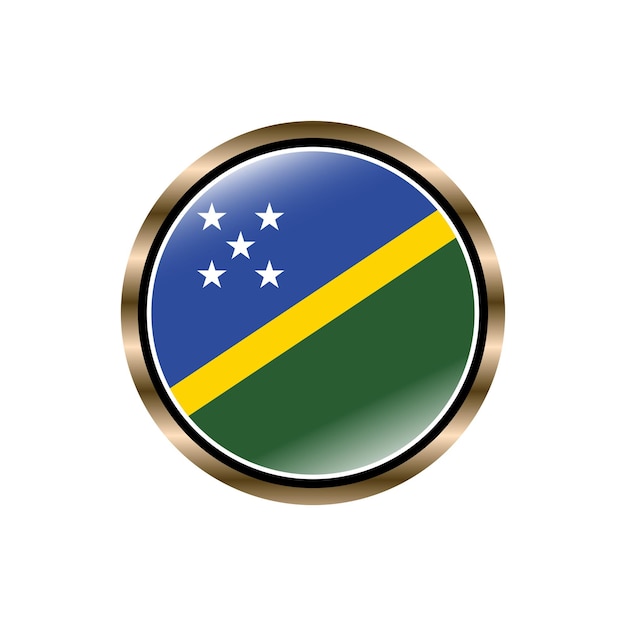 Salomon Islands flag circle button vector template trendy collection logo design