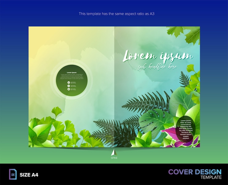 Vector sampul daun alami