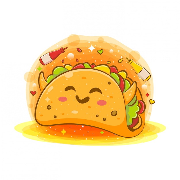 Sandwich kartun kawaii imut