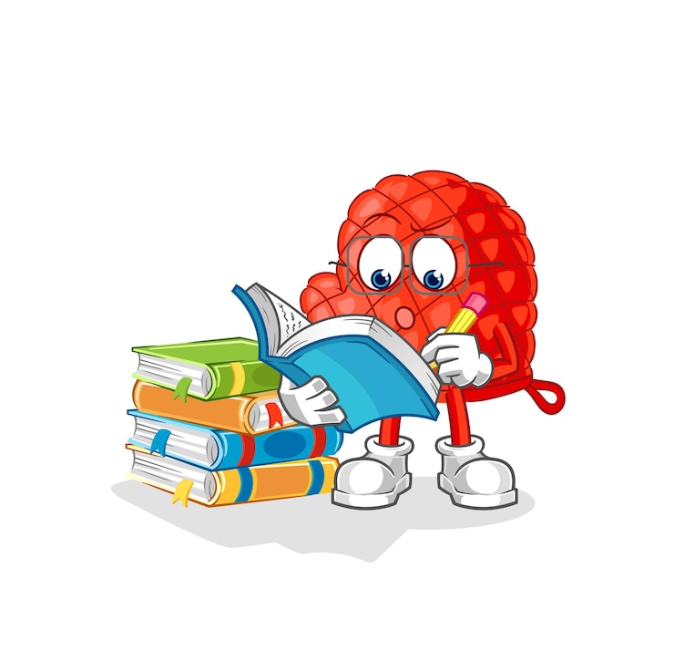 Vector sarung tangan masak belajar maskot kartun vektor