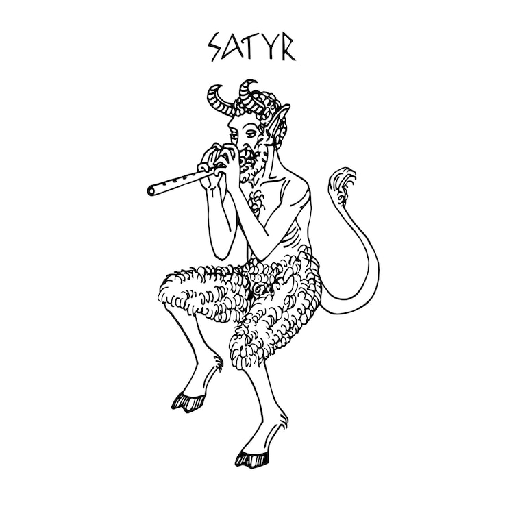Vector satyr ancient greek deity of forests a mythological character vector illustration