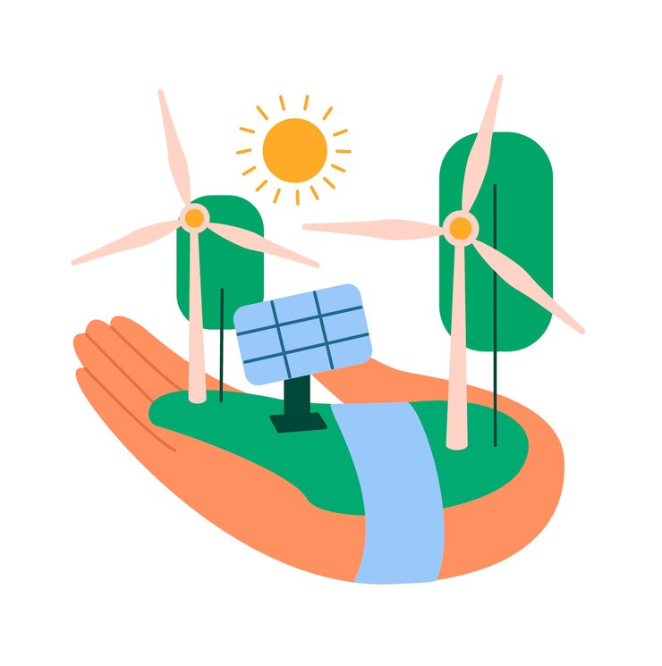Vector save the planet and energy concept