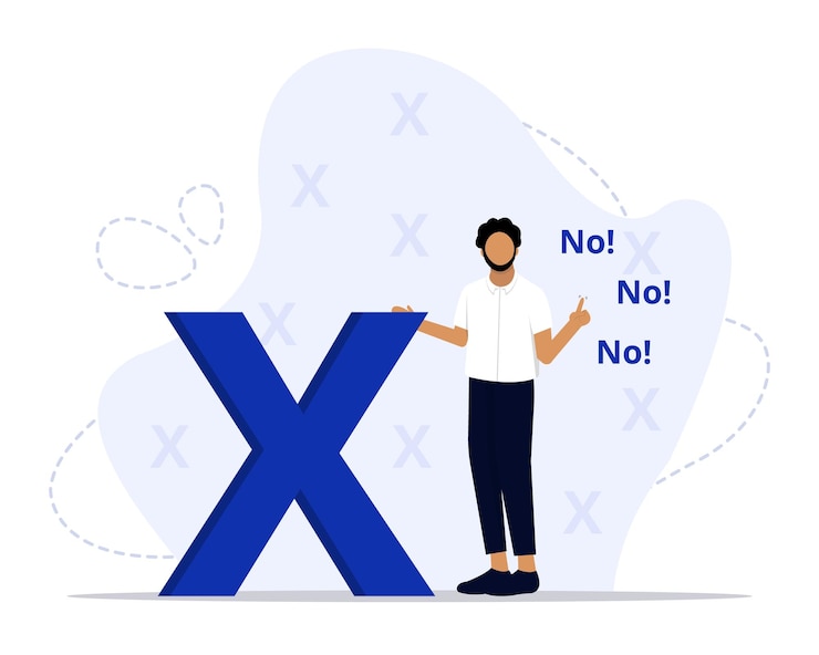 Vector say no concept illustration