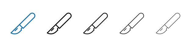 Scalpel icon Outline vector logo for web ui