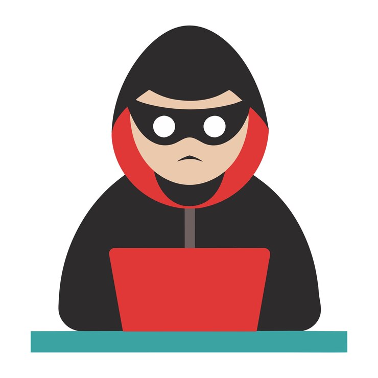 Vector scam flat vector illustration on white background