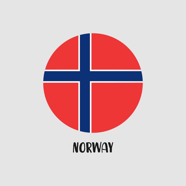 Vector scandinavian countries flag vector icon set nordic europe flags in a circle shape
