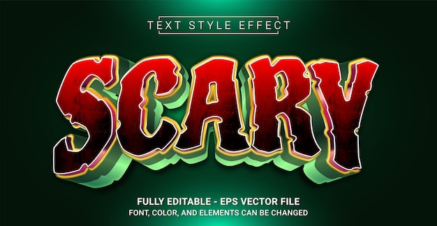 Scary Text Style Effect Editable Graphic Text Template