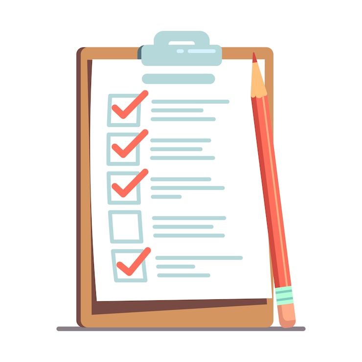 Vector schedule check or to do list with pencil  illustration
