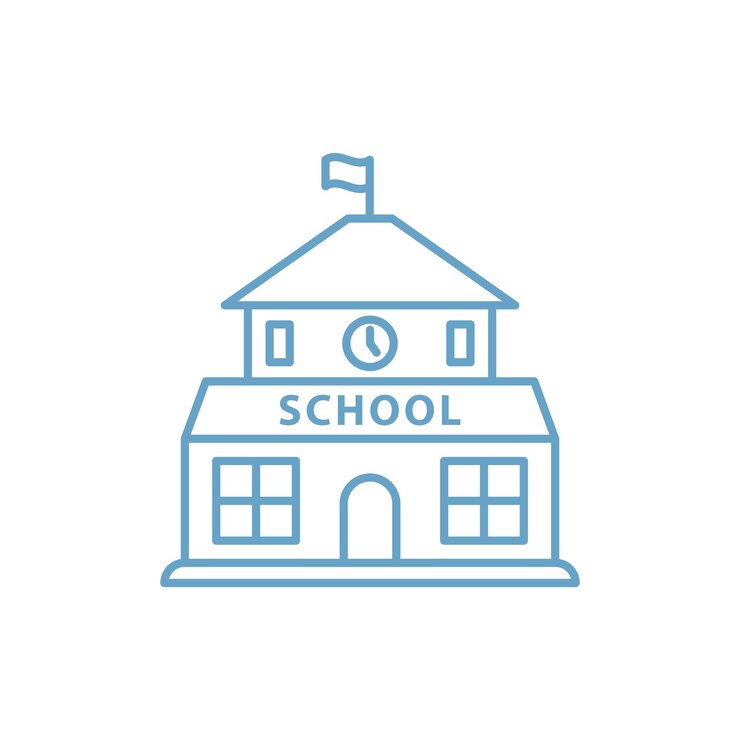 School Building icon vector design templates simple and modern concept