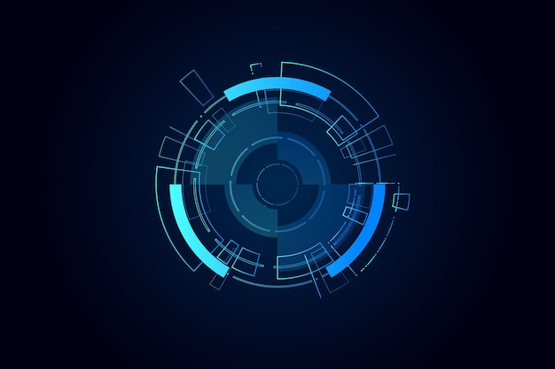 sci fi futuristic user interface hud technology abstract background vector illustration