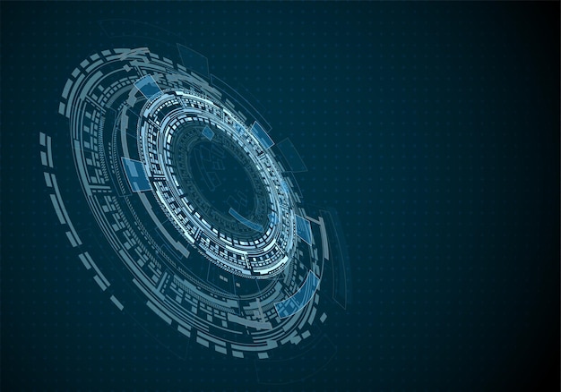 Sci fi futuristic user interface Vector illustration