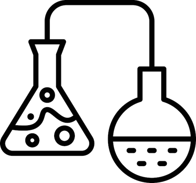 science icon set chemistry laboratory technology vector symbol research beacon sign