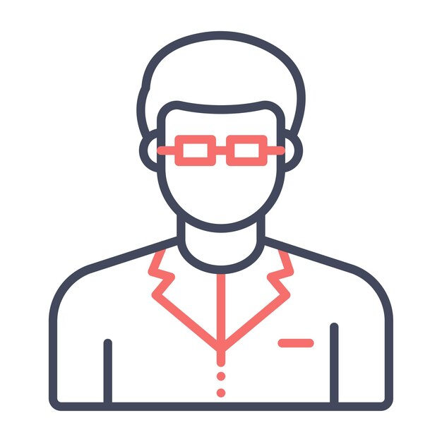 Scientist Vector Illustration Style