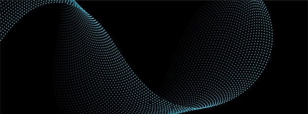 Scifi abstract background with dotted curved wavy lines