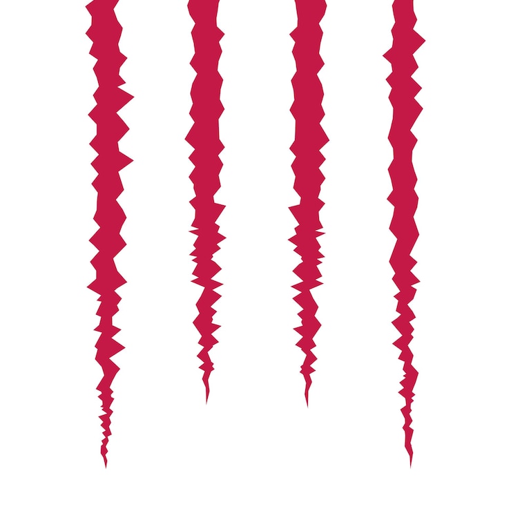 Vector scratching realistic style blood color