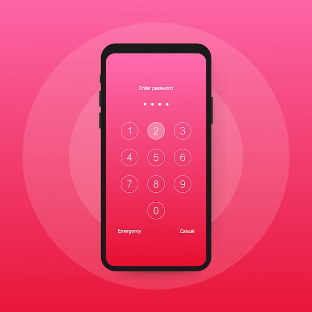 Screen lock authentication password smartphone