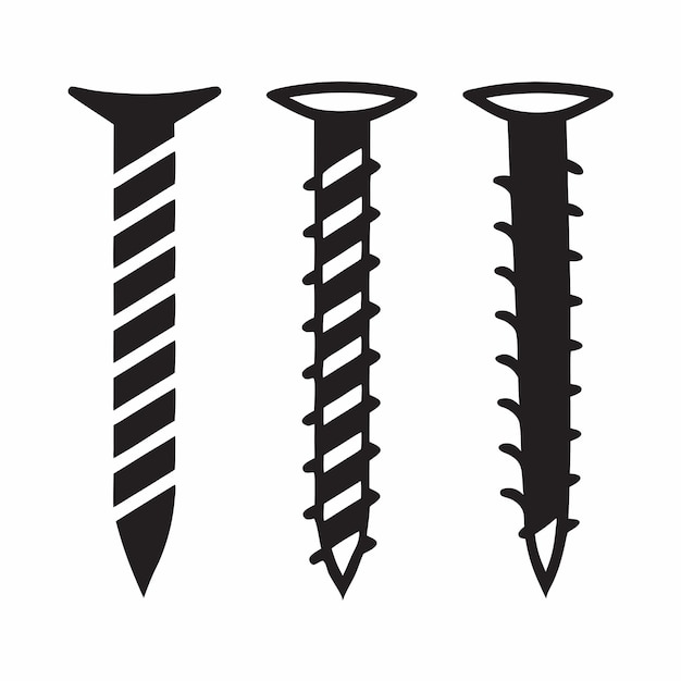 Screw icon Simple illustration of screw symbol Vector 1