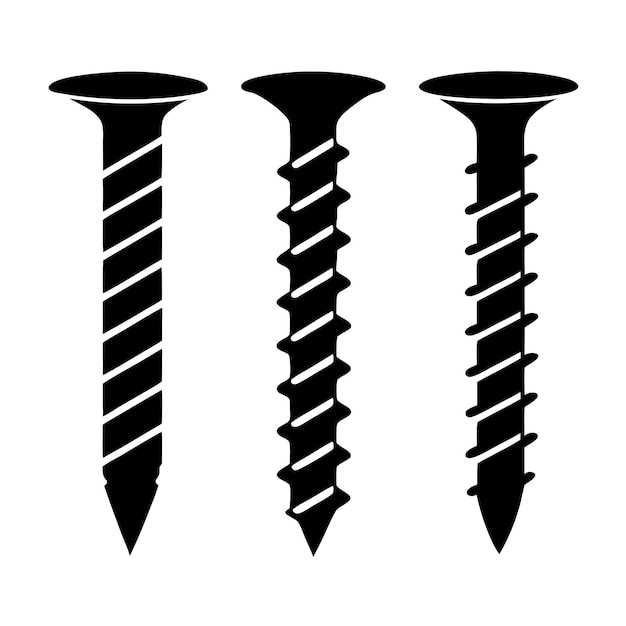 Screw icon Simple illustration of screw symbol Vector 4