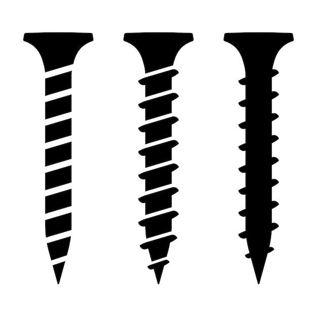 Screw icon Simple illustration of screw symbol Vector illustration