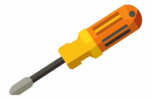 Screwdriver clipart cartoon style vector illustration