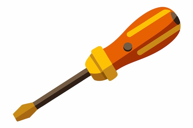 Screwdriver clipart cartoon style vector illustration