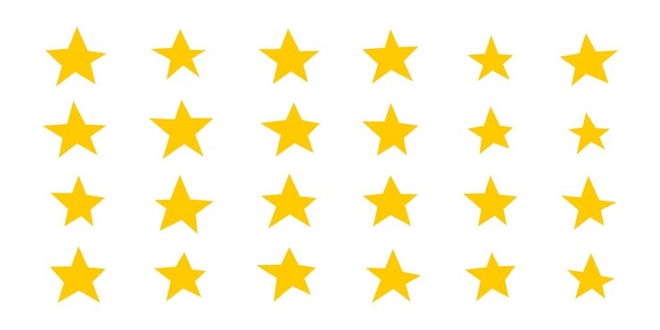 Scribble stars collection for flat design Doodle yellow silhouette stars set