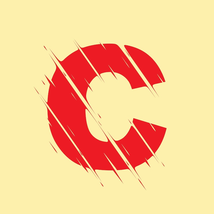 Vector scribbled letter c