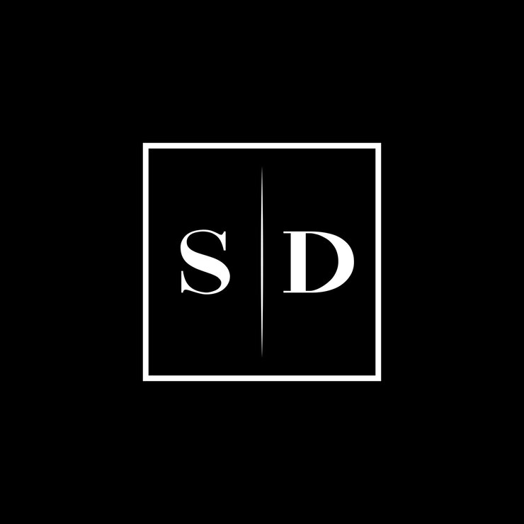 Vector sd minimalist typography logo