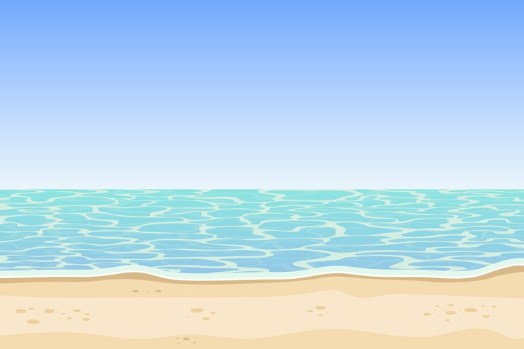 Vector sea and beach background 