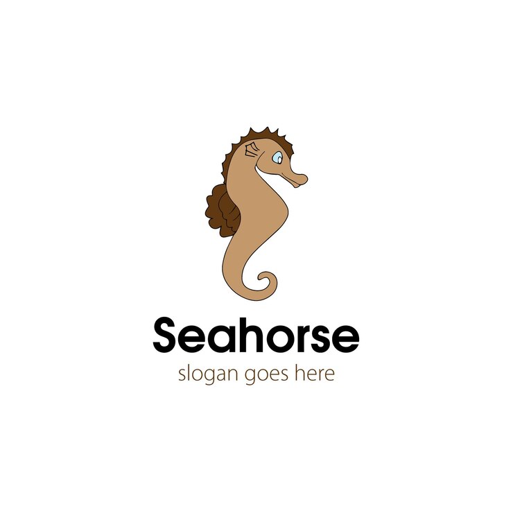 Vector seahorse vector illustration and illustration logo