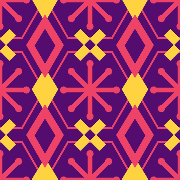 seamless abstract hexagon minimalist geometrical symmetrical repeatable pattern