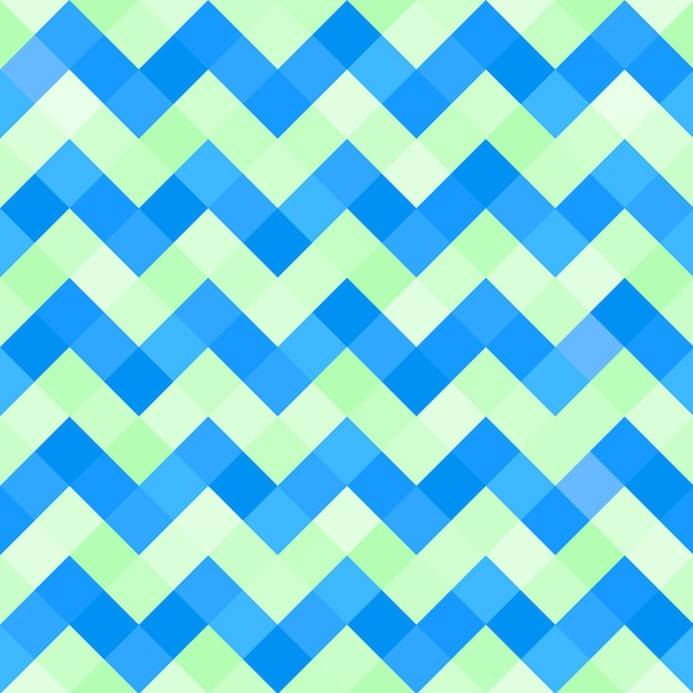 Seamless abstract pattern with blue geometric mosaic zigzag