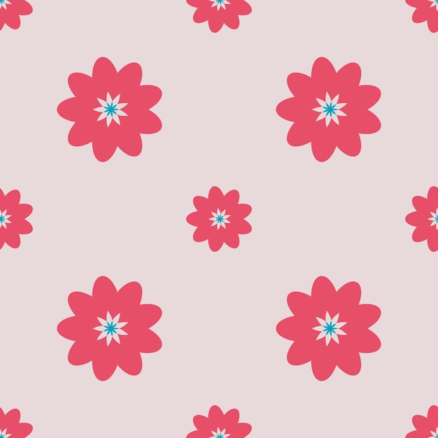 seamless flower pattern vector floral shape doodle plant abstract texture background illustration