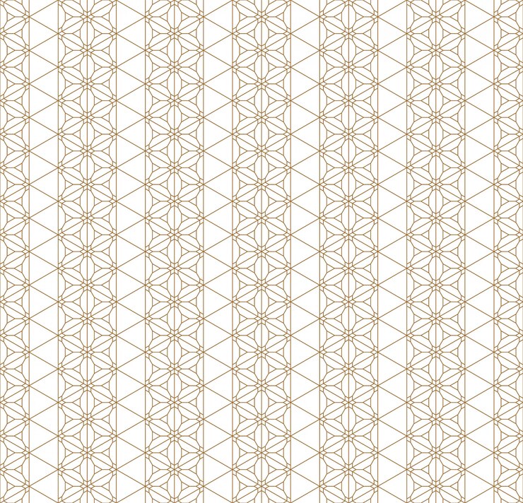 Vector seamless geometric pattern based on japanese ornament kumiko
