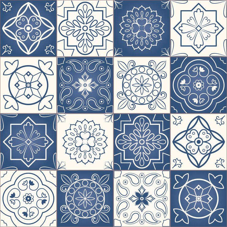 Vector seamless patchwork pattern