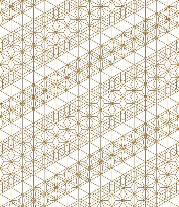 Vector seamless pattern based japanese kumiko ornaments