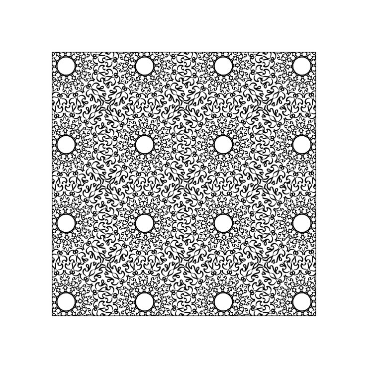 Seamless pattern floral ornament