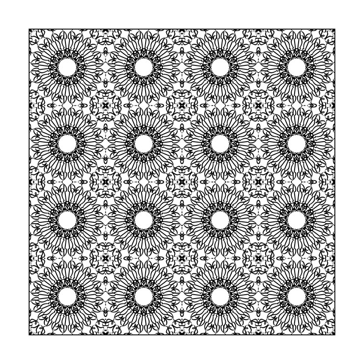Seamless pattern floral ornament