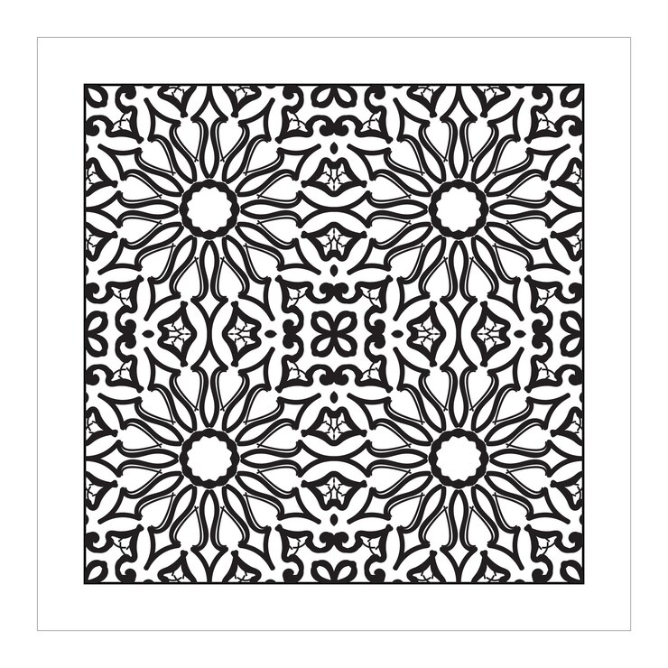 Seamless pattern floral ornament