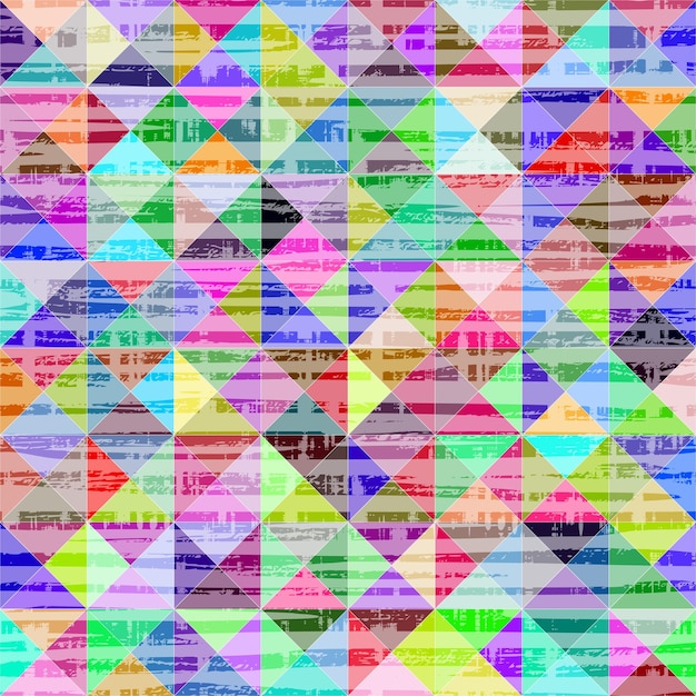 Seamless pattern mosaic structure of triangles design