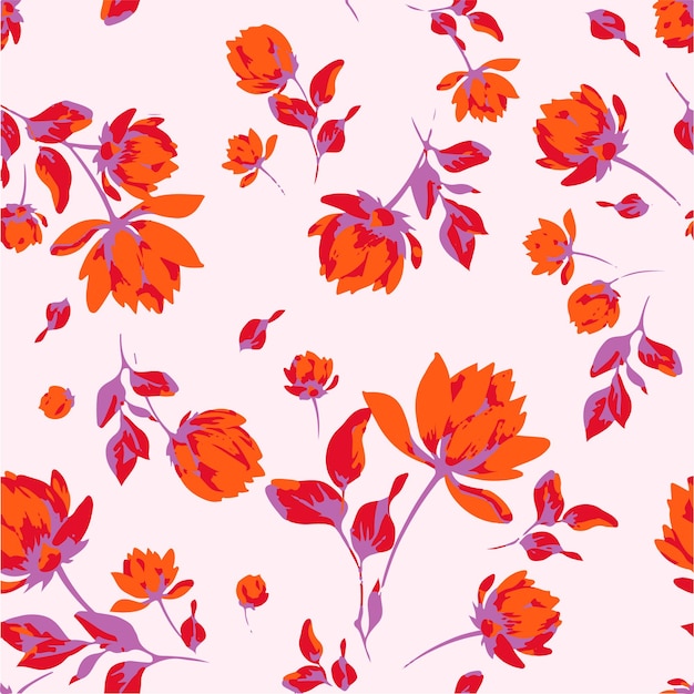 Seamless pattern of cocoa pods and flowers on dark background showcasing botanical elements
