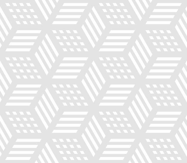 seamless pattern of linear cube. endless cubic background.
